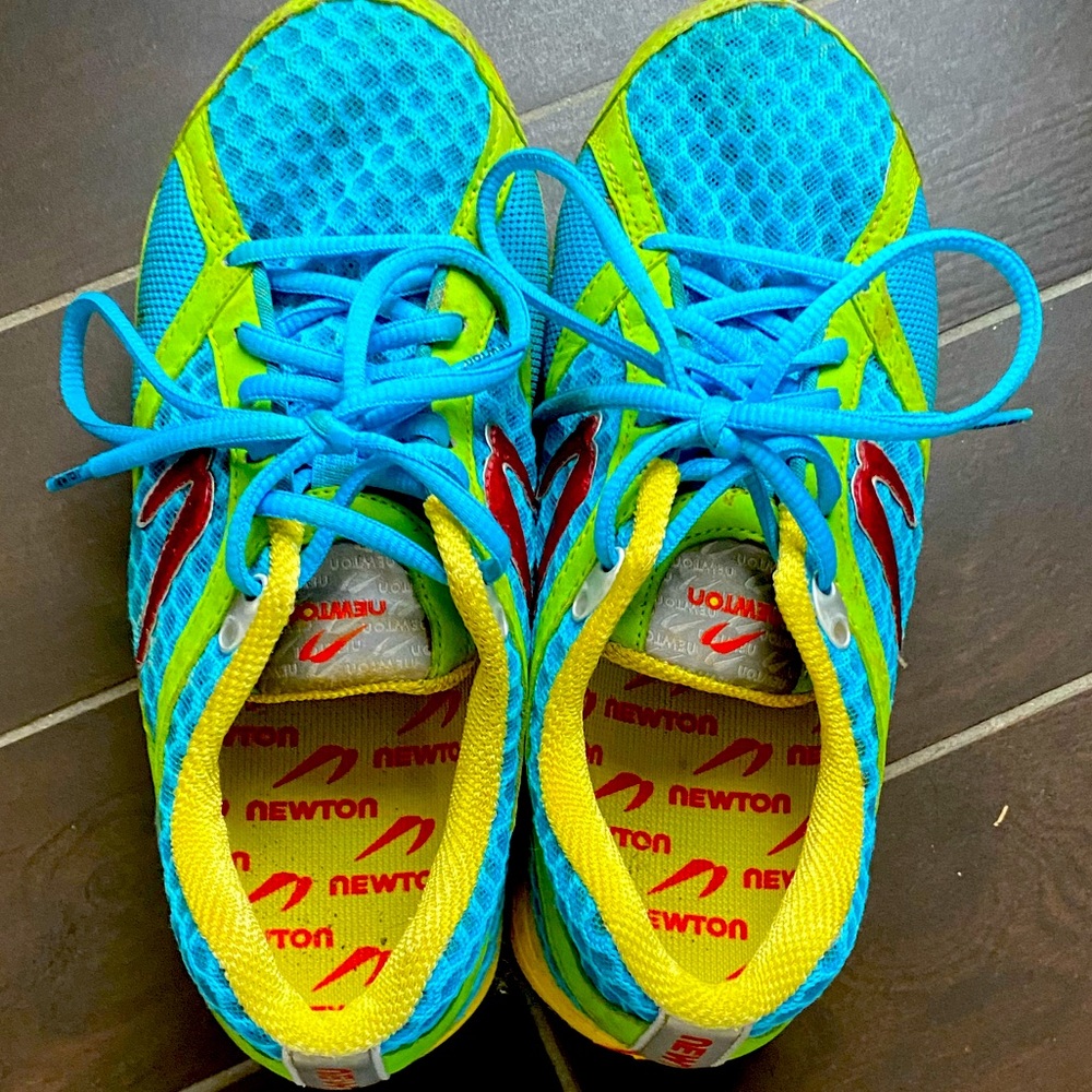 Newton Gravity IV Neon Blue Lime Running Shoes Women's 7.5 W000212